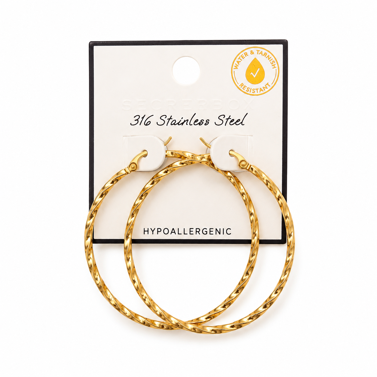 Lux Gold Twist Hoops