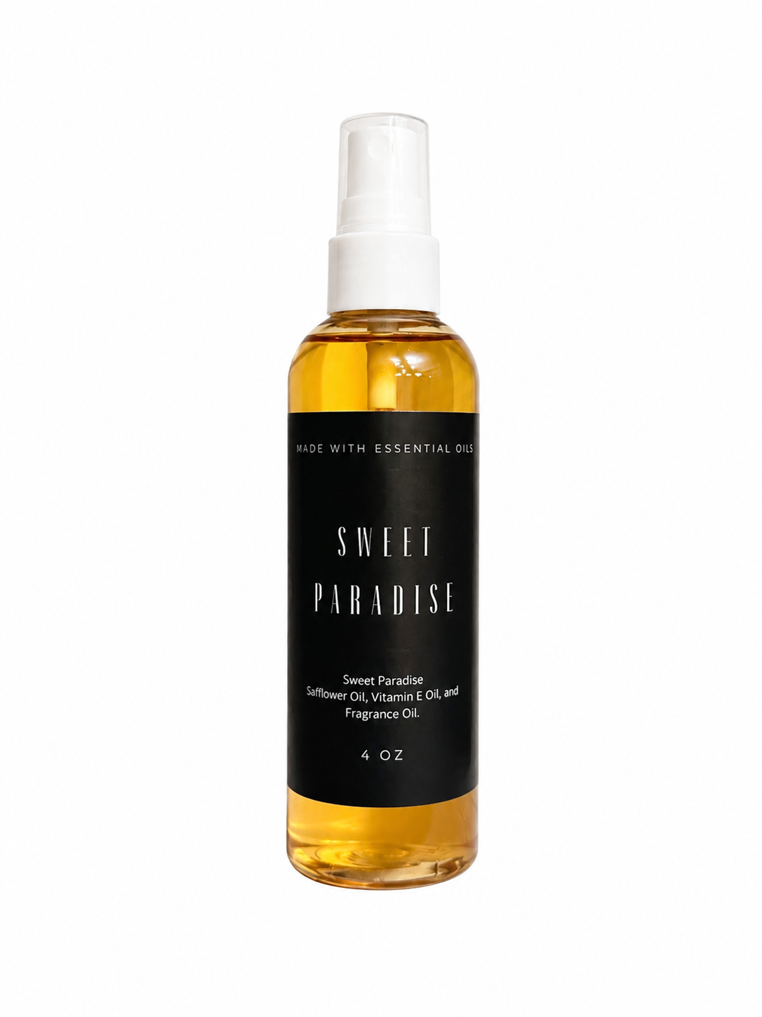 Sweet Paradise Body Oil 4oz bottle oil