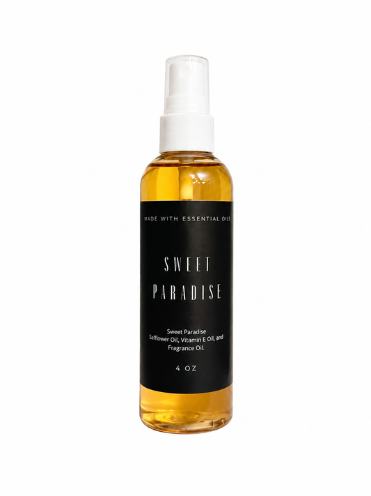 Sweet Paradise Body Oil 4oz bottle oil