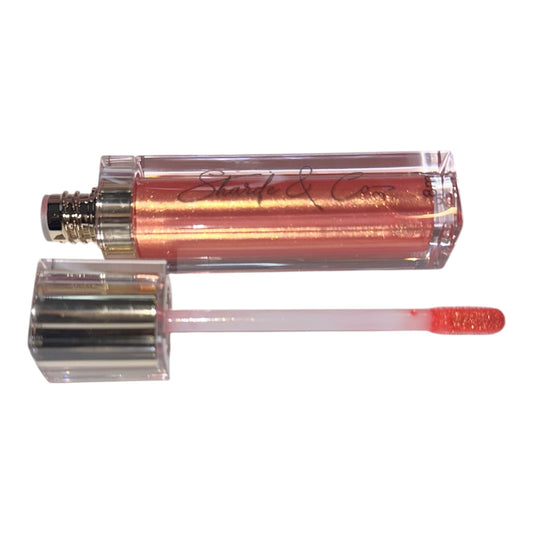 Georgia Peach 8 ml Lip Glaze Wand Tube.